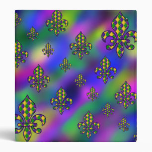 Mardi Gras Pattern Binder