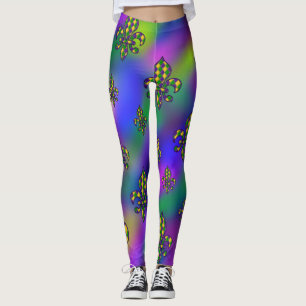 Mardi Gras Pattern Leggings