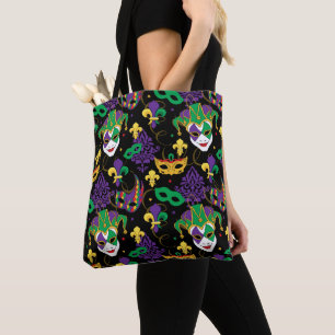 Mardi Gras Patterned Tote Bag