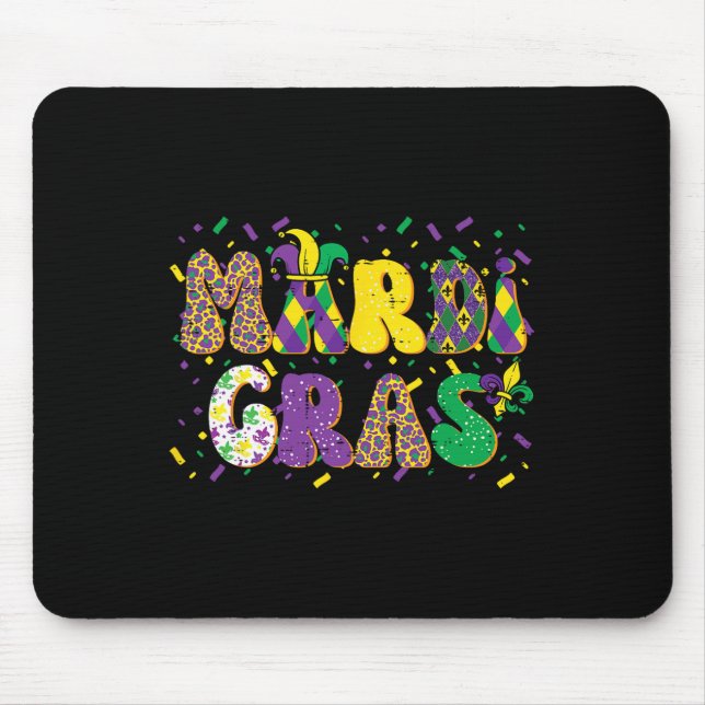 Mardi Gras Patterns Jester Carnival Parade Women K Mouse Pad (Front)