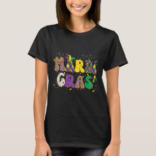 Mardi Gras Patterns Jester Carnival Parade Women K T-Shirt