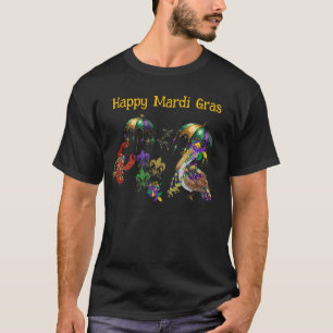 Mardi Gras pelican crawfish party T-Shirt
