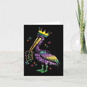 Mardi Gras Pelican Louisiana For Mens Womens Card