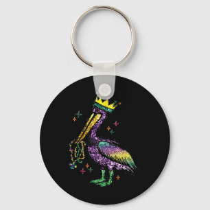 Mardi Gras Pelican Louisiana For Mens Womens  Keychain