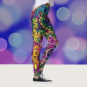 Mardi Gras perles Custom Femme Leggings Pantalons