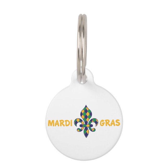 Mardi Gras Pet Tag (Front)