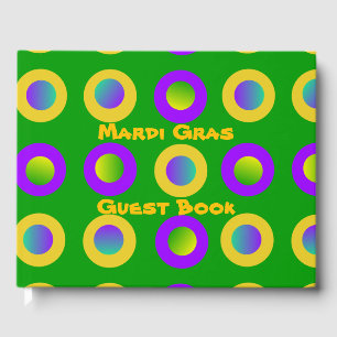 Mardi Gras Polka Dots Guest Book