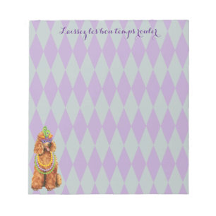 Mardi Gras Poodle Notepad
