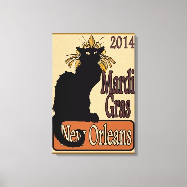Mardi Gras Poster 2014 Canvas Print (Front)