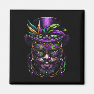 Mardi Gras Priest Top Hat New Orleans Witch Doctor Magnet