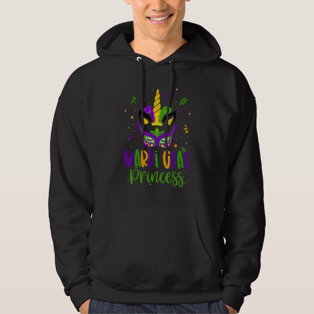 Mardi Gras Princess Costume Youth Toddler Girl Wom Hoodie (Front)