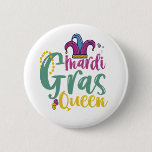 Mardi Gras Princess Funny Mardi Gras Carnival 2 Inch Round Button