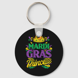 Mardi Gras Princess Funny Mardi Gras Carnival Wome Keychain