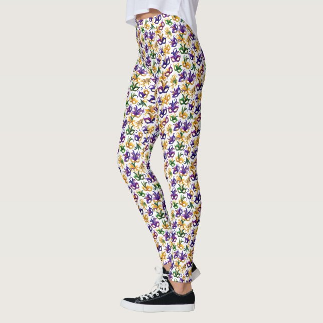 Mardi Gras Print Leggings (Left)