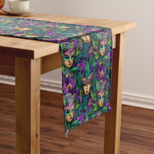 Mardi Gras Print Long Table Runner