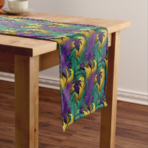 Mardi Gras Print Short Table Runner