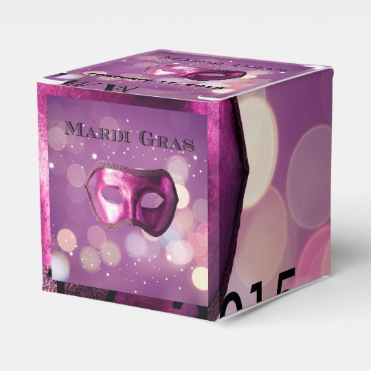 Mardi Gras Purple Mask Favour Boxes