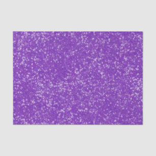 Mardi Gras Purple Solid Colour Faux Glitter Bling Tissue Paper