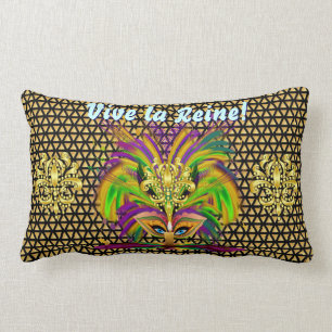 Mardi Gras Queen 1 and King 2 View About Lumbar Pillow
