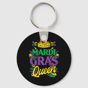 Mardi Gras Queen Crown Funny Mardi Gras Carnival W Keychain