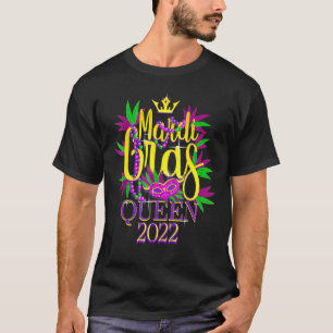 Mardi Gras Queen Crown Mask 2022 Kids Girls Adults T-Shirt