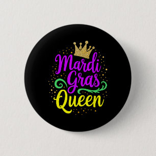 Mardi Gras Queen For Girls And Women 2 Inch Round Button