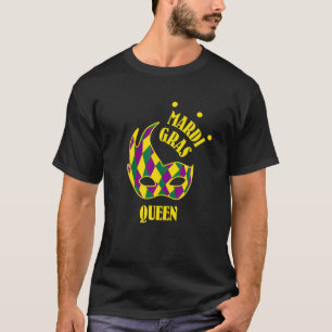 Mardi Gras Queen Funny Mask Celebration Party Gift T-Shirt
