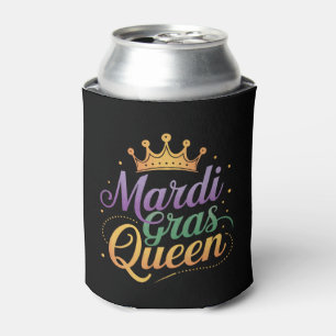 Mardi Gras Queen Parade Costume Party  Can Cooler
