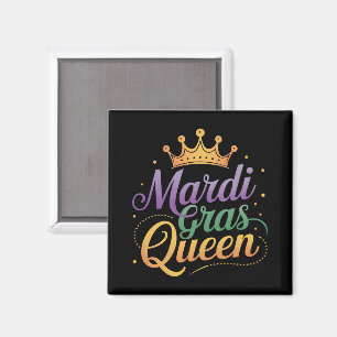 Mardi Gras Queen Parade Costume Party Magnet