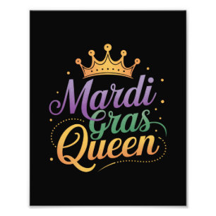 Mardi Gras Queen Parade Costume Party  Photo Print