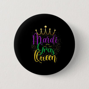Mardi Gras Queen Parade Costume Party Women Gift M 2 Inch Round Button