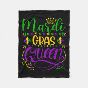 Mardi Gras Queen Parade Costume Party Women Mardi Fleece Blanket
