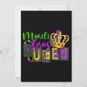 Mardi Gras Queen Parade Costume Party Women Mardi Invitation