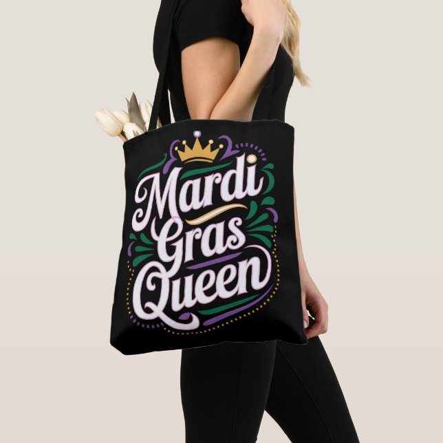 Mardi Gras Queen Tote Bag (Close Up)