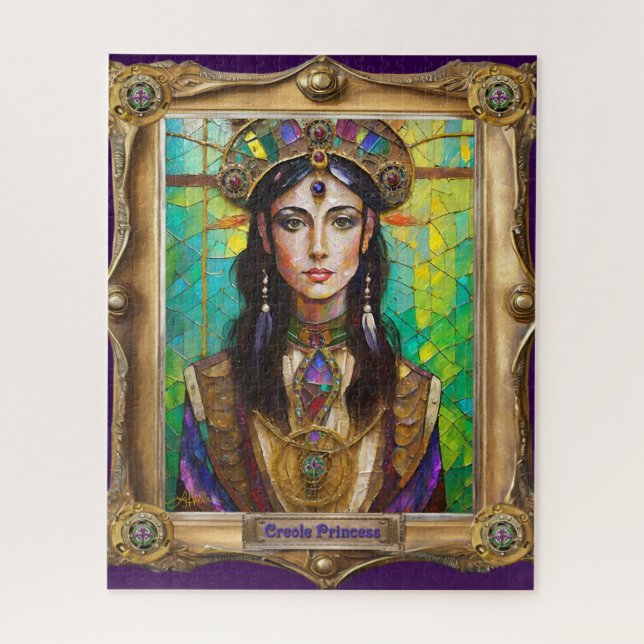 Mardi Gras Realm Portraits - The Creole Princess Jigsaw Puzzle (Vertical)