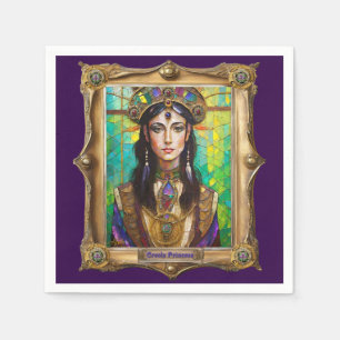 Mardi Gras Realm Portraits - The Creole Princess Napkin