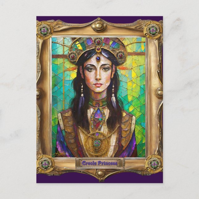 Mardi Gras Realm Portraits - The Creole Princess Postcard (Front)