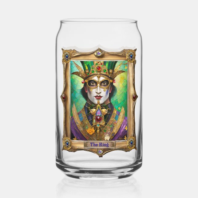 Mardi Gras Realm Portraits - The King Can Glass (Back)