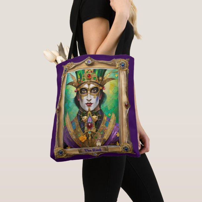 Mardi Gras Realm Portraits - The King Tote Bag (Close Up)