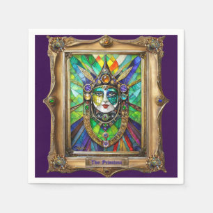 Mardi Gras Realm Portraits - The Priestess Napkin