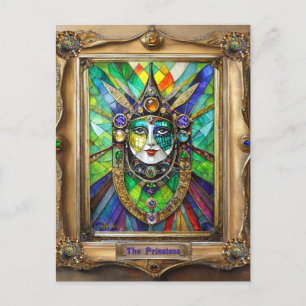 Mardi Gras Realm Portraits - The Priestess Postcard
