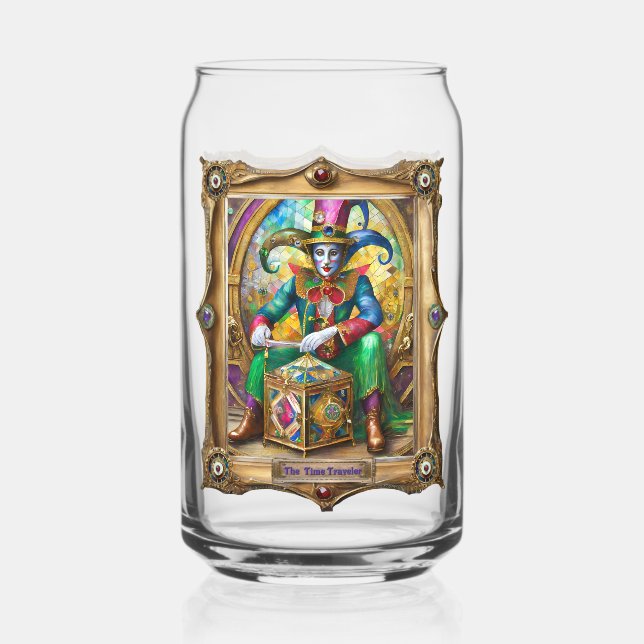 Mardi Gras Realm Portraits - The Time Traveller Can Glass (Front)