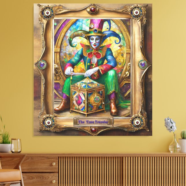 Mardi Gras Realm Portraits - The Time Traveller Canvas Print (Insitu(LivingRoom))