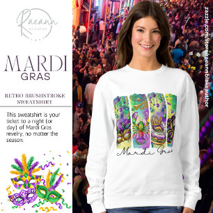 Mardi Gras Retro Brushstroke Sweatshirt