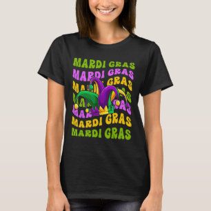 Mardi Gras Retro Groovy Jester Hat New Orleans Car T-Shirt