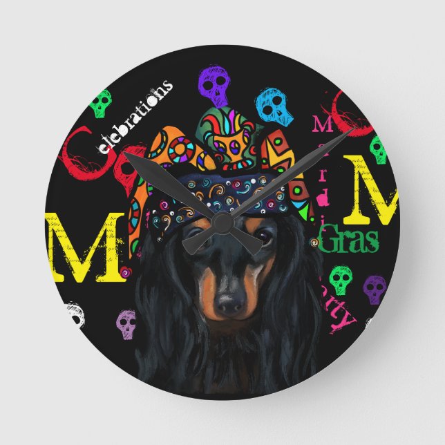 Mardi GRAS      Round Clock (Front)