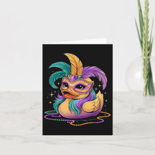 Mardi Gras Rubber Duck Costume Party Mask Funny Ma Card