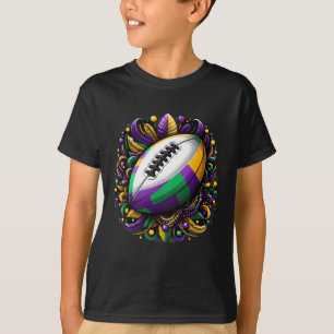 Mardi Gras Rug Rugby Footll T-Shirt