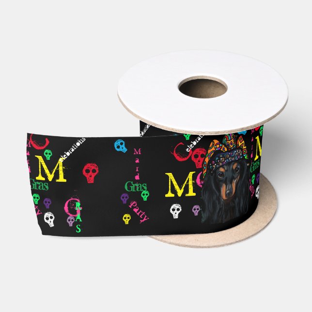 Mardi GRAS     Satin Ribbon (Spool)