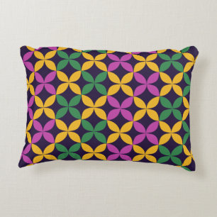Mardi Gras Seven Circles Accent Pillow